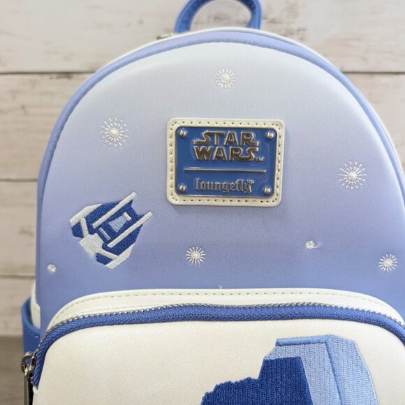 Star Wars Loungefly Mini Backpack Hoth AT-AT Empire Strikes Back Blue - Picture 3 of 8
